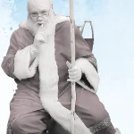 Mark Haslett, a man in a Santa Claus suit